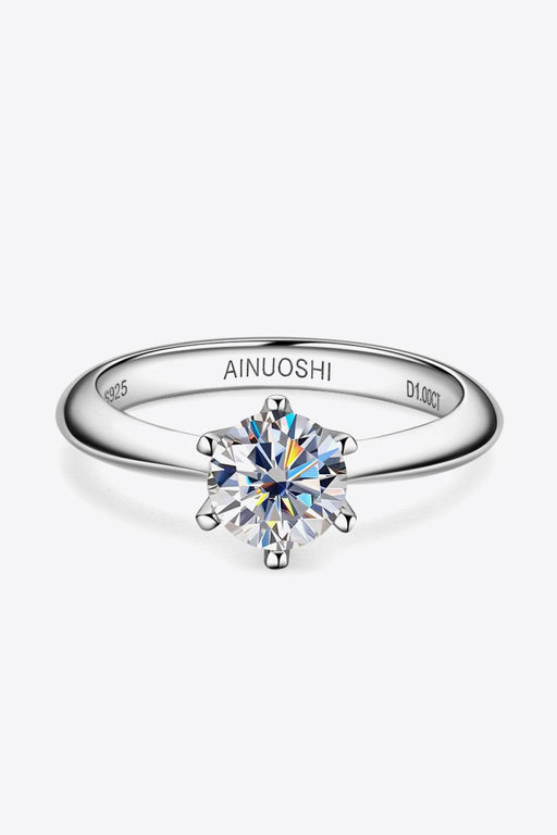 Elegant Platinum Lab-Diamond Ring with 1 Carat Stone