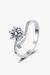 Elegant 0.5 Carat Lab Grown Diamond Sterling Silver Ring with Zircon Accents