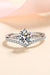 Luxurious 1 Carat Moissanite Sterling Silver Ring with Sparkling Zircon Details - A Timeless Expression of Opulence and Grace