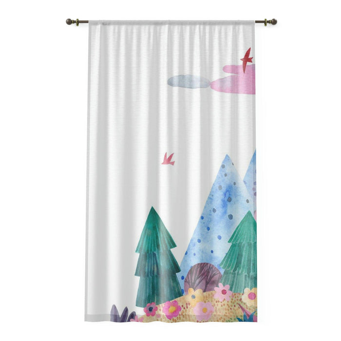 Personalized Kids' Fairy Tale Photo Window Curtains - Customizable and Elegant