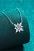 Rhodium Plated Sterling Silver Necklace with Moissanite Accent