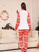 Christmas Cozy Two-Piece Lounge Set with Long Sleeve Top and Matching Pants