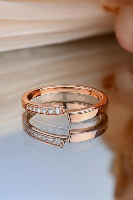 Elegant Plated Moissanite Sterling Silver Ring with Versatile Design
