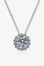 3 Carat Lab-Diamond Sterling Silver Necklace with Rhodium Plating - Exquisite Jewelry Piece