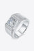 Luxurious Platinum-Plated Lab-Diamond Ring with Brilliant 1 Carat Gem