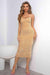 Dazzling Sequin Sheath Dress with Slit Detail