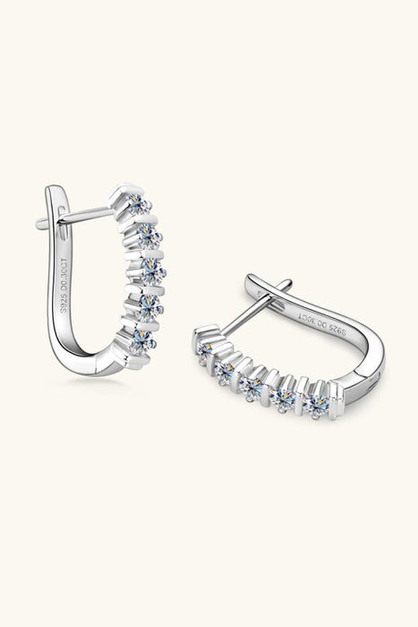 Elegant Moissanite Sterling Silver Earrings Set with Gift Box
