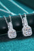 1 Carat Moissanite Sterling Silver Necklace with Zircon Accents and Warranty