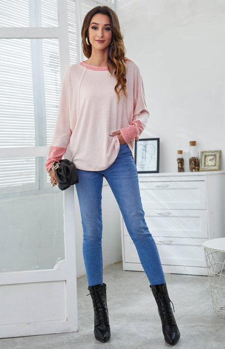 Stylish Women's Comfy Cotton Batwing Sleeve Tunic Top