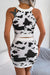 Chic Animal Print Co-ord Set with Sleeveless Top and Mini Skirt