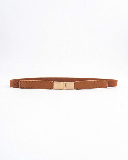 Elegant Adjustable PU Elastic Skinny Belt for Effortless Style