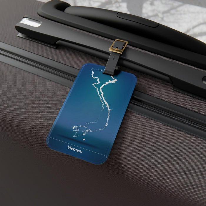 Elegant Acrylic Luggage Tag Set with Adjustable Leather Strap