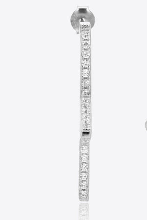 Zircon Star 925 Sterling Silver Earrings-Trendsi-Silver/White-One Size-Très Elite