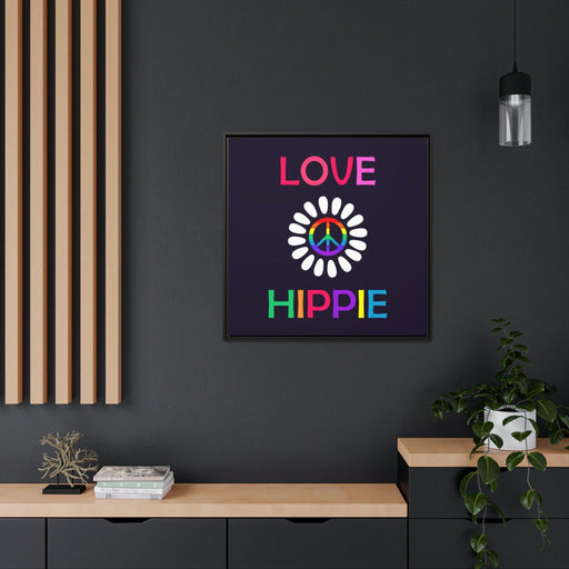 Elite Hippie Matte Canvas - Sustainable Black Pinewood Frame Art Piece