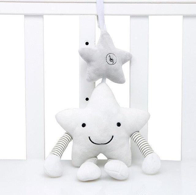Musical Baby Rattle Toy with Cute Cartoon Design for Strollers and Cribs