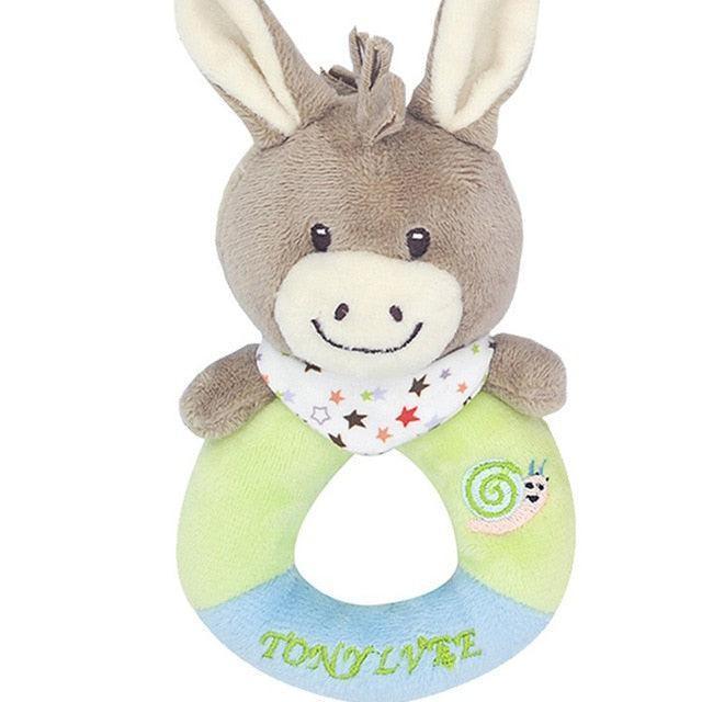 Musical Baby Rattle Toy with Cute Cartoon Design for Strollers and Cribs