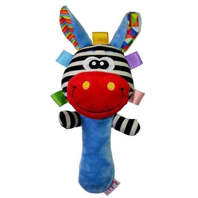 Musical Baby Rattle Toy with Cute Cartoon Design for Strollers and Cribs