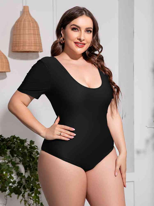 Beach Babe Plus-Size Curve Embrace Scoop Neck Swimsuit