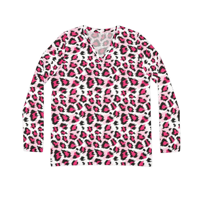 Très Fancy Women's Long Sleeve Leopard V-neck Shirt - Stylish, Versatile, and Comfortable