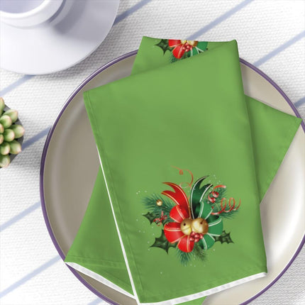 Charming Green Holiday Napkin Set - 4 Pack, 19"x19"