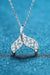 Elegant Lab-Diamond Fishtail Pendant Necklace Bundle with Gemstone Care Kit