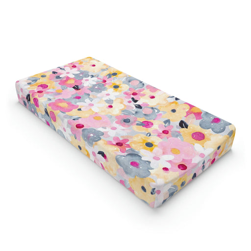 Très Bébé Floral Baby Changing Pad Cover - Customizable Design-Accessories-Printify-White base-One size-Très Elite