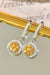 Platinum Glamour Moissanite Drop Earrings with Zircon Accents