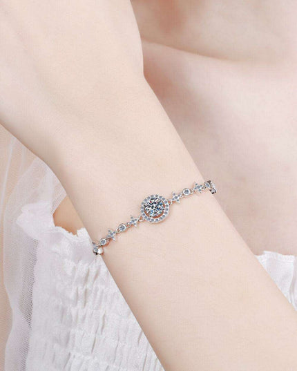 Elegant Lab-Grown Diamond Sterling Silver Bracelet with Authenticity Certificate and Warranty