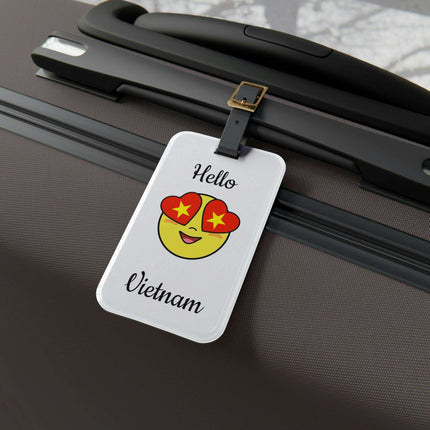 Luxury Acrylic Luggage Tag and Leather Strap Set by Maison d'Elite