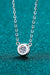 Radiant Moissanite Round Pendant Necklace Crafted in 925 Sterling Silver
