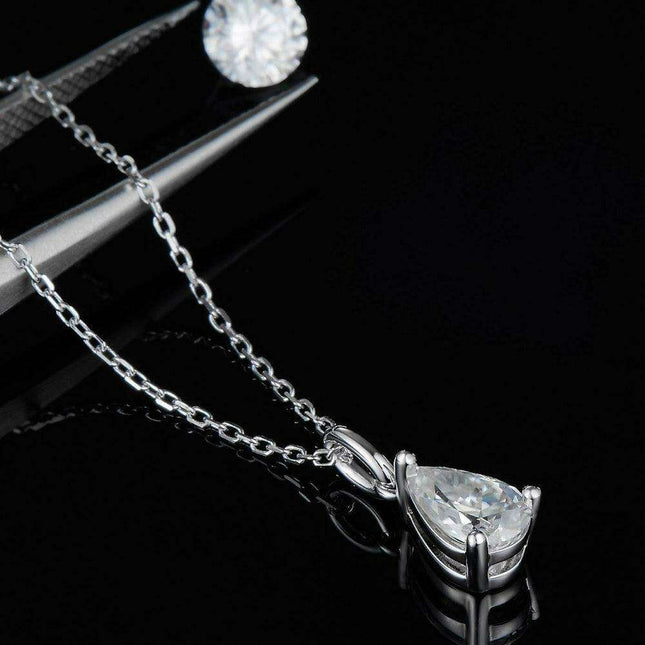Elegant Sterling Silver Necklace with Certified Lab-Created Diamond Brilliance