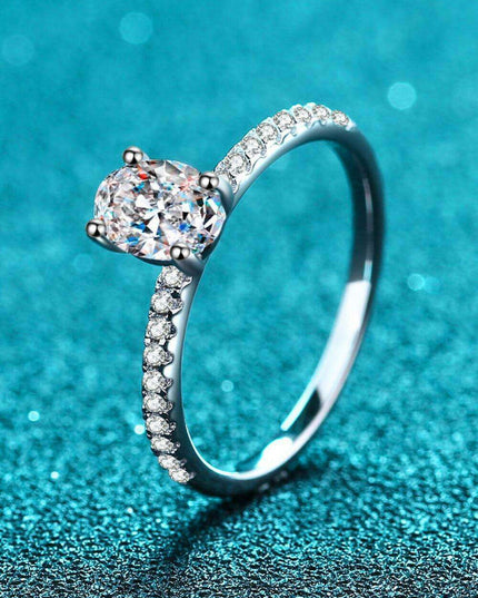 Elegant 1 Carat Lab-Diamond Sterling Silver Ring with Certification of Authenticity