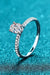 1 Carat Moissanite Sterling Silver Ring with Certificate