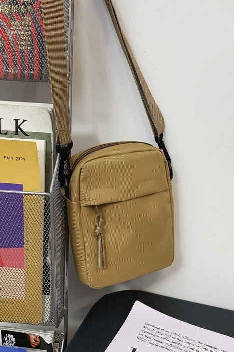 Polyester Wide Strap Crossbody Bag - Urban Essential