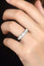 Timeless Elegance: Sparkling Moissanite Ring in Platinum Finish
