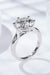 5 Carat Moissanite Solitaire Ring: Timeless Elegance in Platinum-Plated Sterling Silver