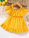 Ruffled Hem Sleeveless Baby Girl Dress