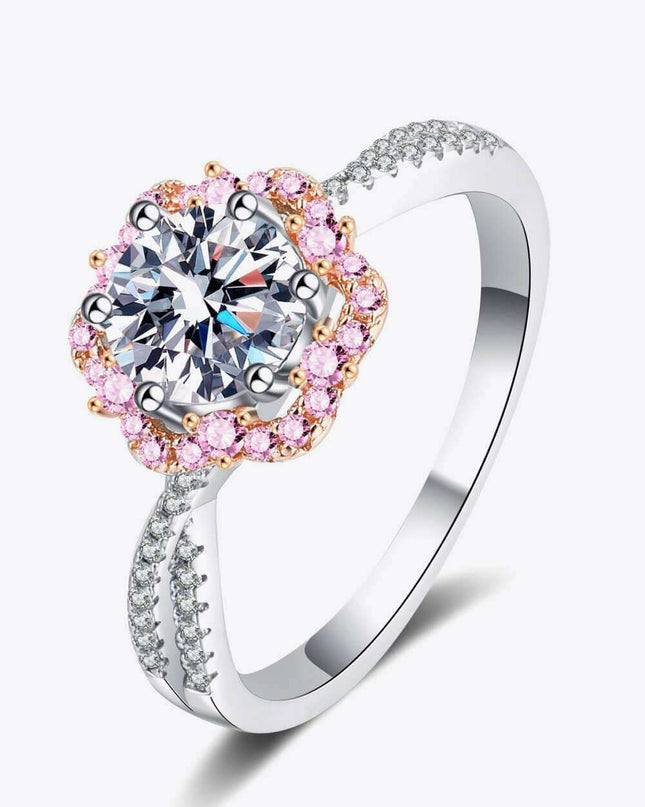Floral Infinity Lab-Grown Diamond Crisscross Ring with Accent Stones - A Touch of Elegance