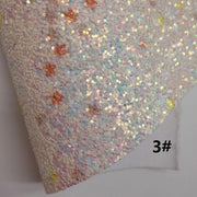 BEIGE Glitter Craft Fabric Collection with Faux and Synthetic Leather Sheets