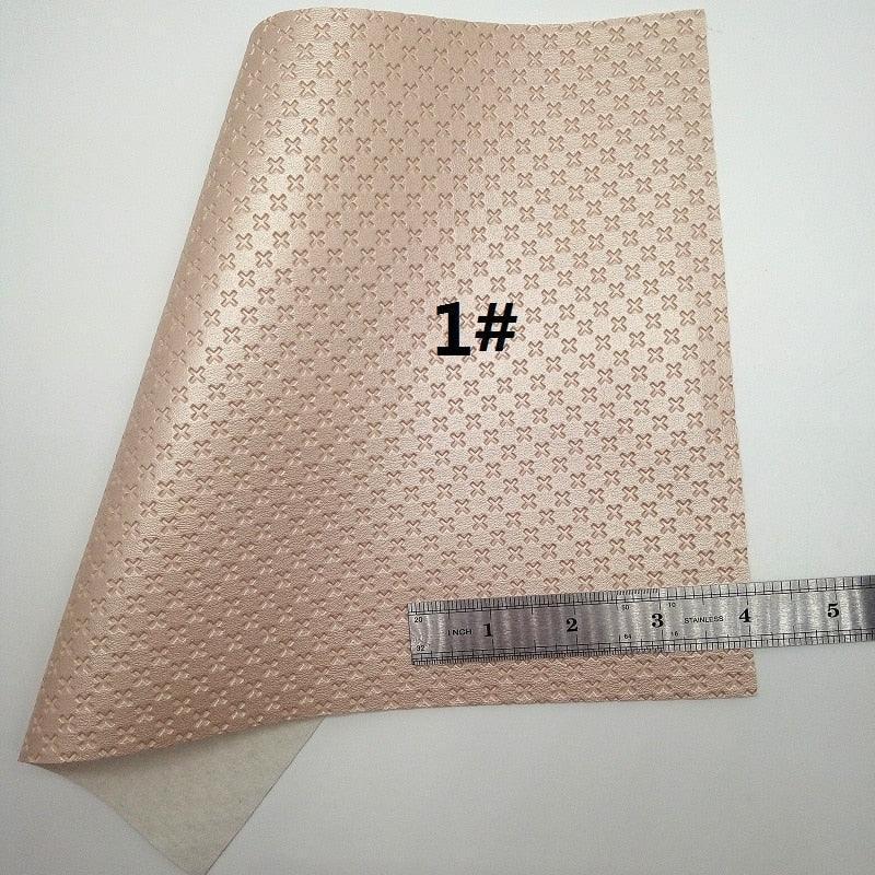 BEIGE Glitter Craft Fabric Collection with Faux and Synthetic Leather Sheets