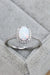 Opal and Zircon Accent Sterling Silver Halo Ring for Timeless Elegance
