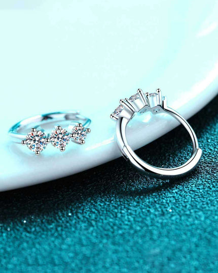 Radiant Lab-Grown Diamond Sterling Silver Huggie Earrings - Elegant Gift Collection