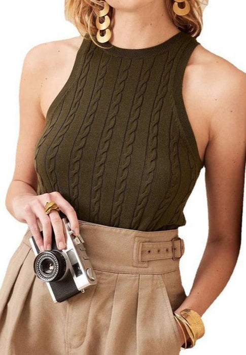 Sophisticate | Elegant Women's Cable Knit Sweater Vest