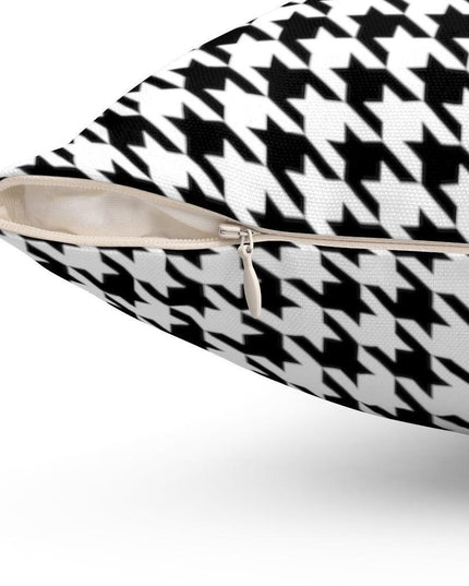 Dual-Sided Houndstooth Accent Pillowcase for Chic Home Styling