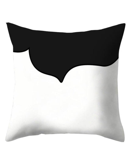 Chic Black and White Geometric Square Pillow Cover for Contemporary Spaces
