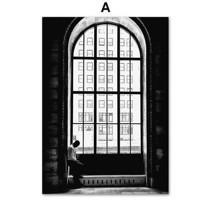 Timeless Black and White Abstract Canvas Art for Luxury Home Decor