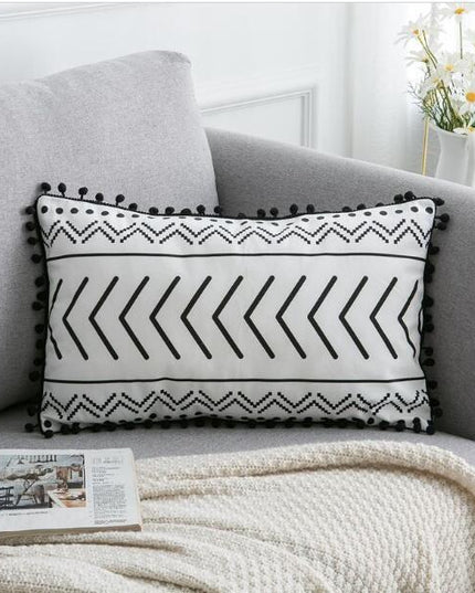 Bohemian Elegance Tassel Decorative Pillow Cover