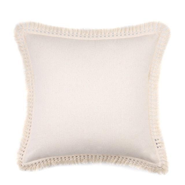 Moroccan-Inspired Bohemian Tassel Throw Pillow Cover