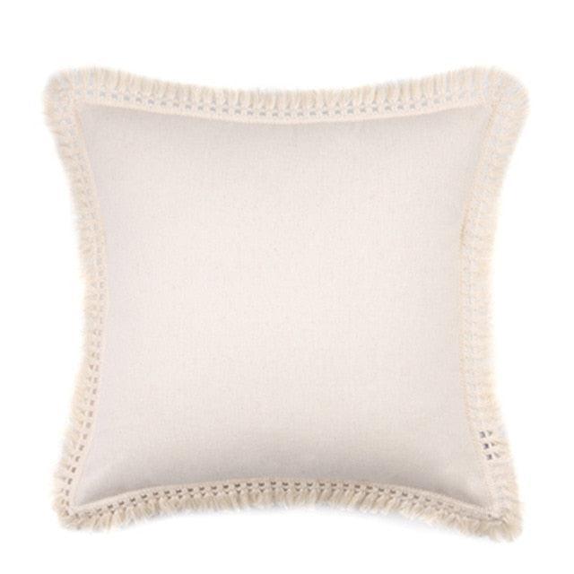 Moroccan Boho Chic Cushion Cover with Stylish Tassels - Elegant Home Decor Accent