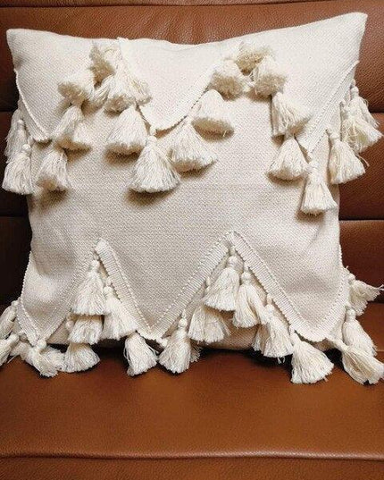 Bohemian Elegance Tassel Decorative Pillow Cover